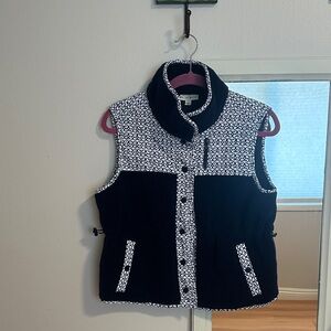 Roller Rabbit Navy and White Patterned Vest
